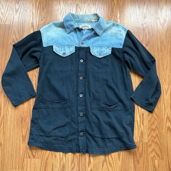 Levi's Made & Crafted Cowgirl Mix Up Chore Jacket XS Blue Black Colorblock - Picture 5 of 12